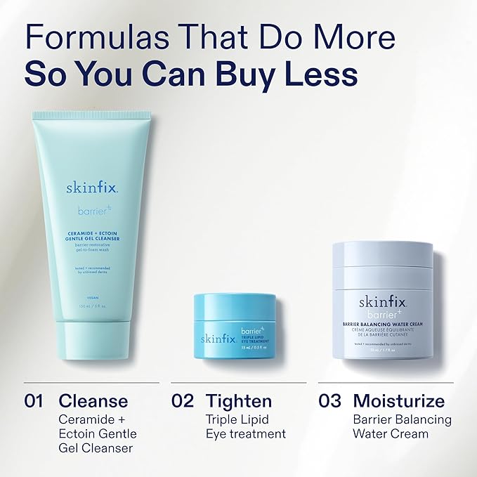 Skinfix Barrier Balancing Water Cream Refill - 1.7 oz - Weightless Moisturizer with Hyaluronic Acid & Niacinamide - Combo + Oily Skin - Acne-Safe, Non-Comedogenic, Fragrance Free, Vegan, Cruelty Free