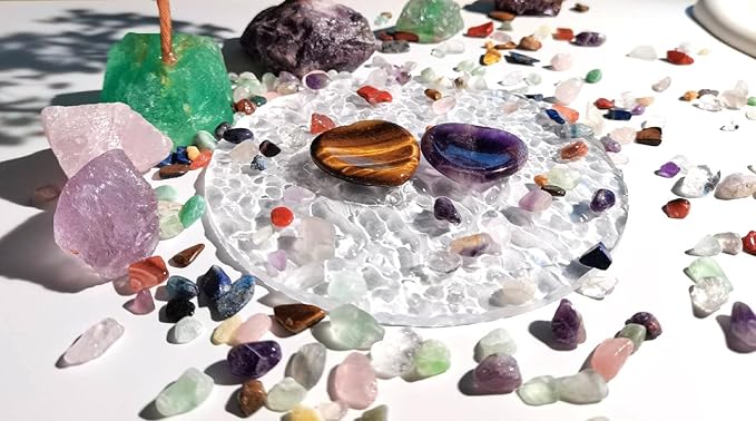 QINJIEJIE 2PCS Worry Stones for Anxiety Amethyst Tiger Eye Crystals Thumb Heart Shaped Quartz Crystal Palm Polished Gemstone Pocket Massage Natural Gem Reiki Meditation Stress Relief Gift for Women