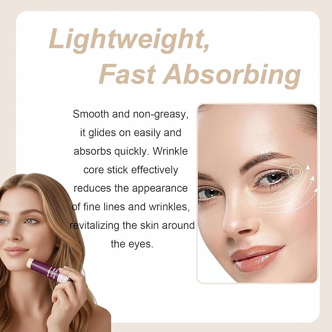 DreamCatching Calcium Multi Balm Stick, Calcium Volume Multi Balm, Collagen Moisturing, Anti-aging, Wrinkle Core Stick, Hydrating, Firming Skin, Suitable for Eyes, Neck, Face, 2PCS