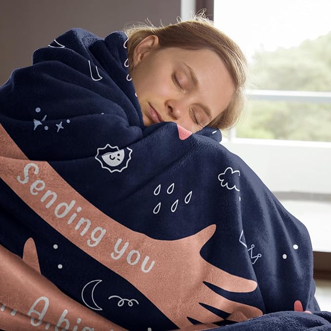 Get Well Gifts for Women Men, Hug/Healing Blanket | Thinking of You/Cancer Care/Sympathy/After Surgery Gifts for Friends, Sister, Coworkers, Soft Throw Blankets 60'' x 80''
