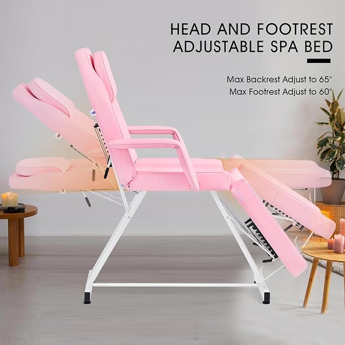 Artist hand Facial Bed Lash Bed for Eyelash Extensions (Pink)