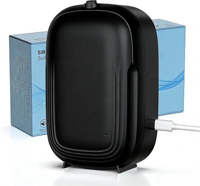 Waterless Oil Diffuser,Home Aromatherapy Scent Diffuser with APP & Timer|Whole House Oil Air Diffusers for Large Room,Office,Hotel Collection Use,Cover up to 1500 sq.ft-150ML,Compact,Quiet,Balck