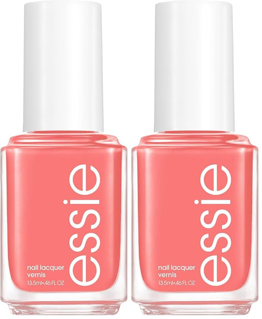 essie Nail Polish, Peachy Coral, 0.46 fl oz | Salon-Quality | 8-Free Vegan | Peach Side Babe | Pack of 2