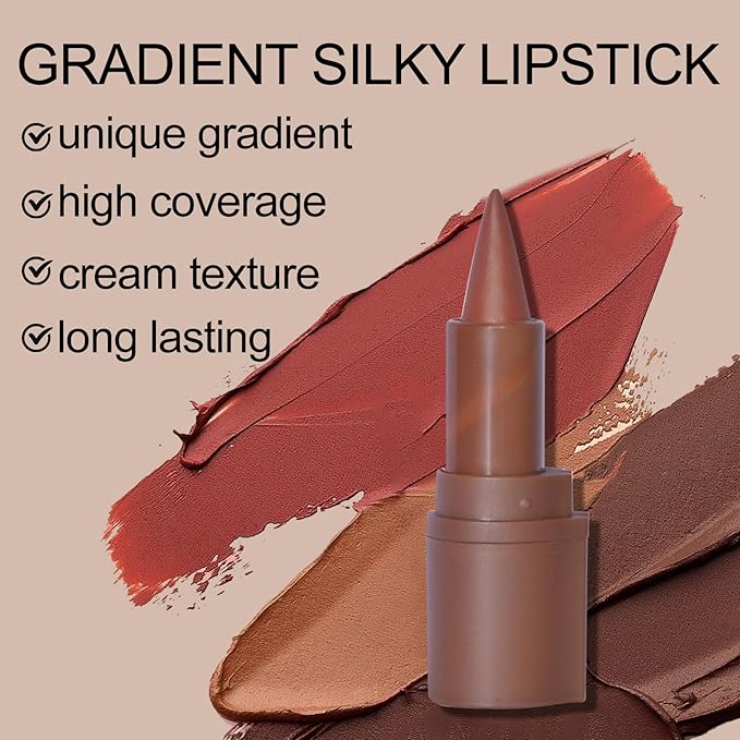 Erinde 2-in-1 Lip Liner and Lipstick Lip Combo Set, Matte Nude Dark Brown Purple Lip Liner Creamy Lip Pencil Crayon, High Pigmented Long lasting Lipstick Makeup, 05# Grapes