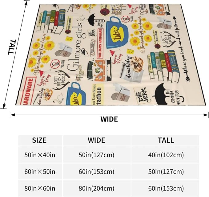 Soft Anti-Pilling Fleece Flannel Blanket, Cozy and Warm Throw Blanket for Sofa, Bed, Camping, Hypoallergenic & Wrinkle Resistant (80"x60")