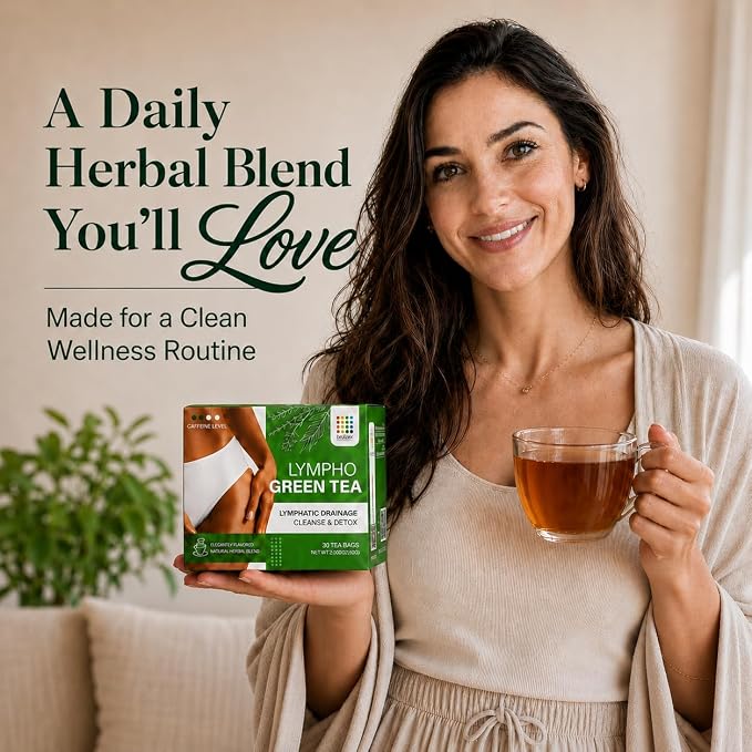 Bruizex Lymphatic Green Tea, Lymphatic Drainage Cleanse & Detox, Natural Herbal Blend for Lymphatic System Health, Post Surgery Recovery Liposuction, BBL, Tummy Tuck, Lipedema & Lymphedema, 30-Pack