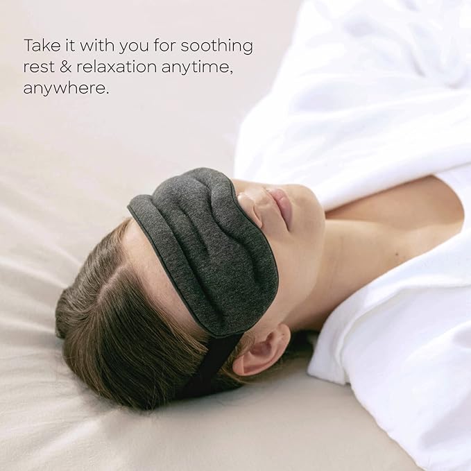 Ostrichpillow Hot & Cold Eye Mask - Clay Beads Hot Cold and Compression Therapy for Dark Circles, Eye Bags, Dry Eyes, Headaches, Migraines - Hook and Loop Closure 2 Protective Bags Included