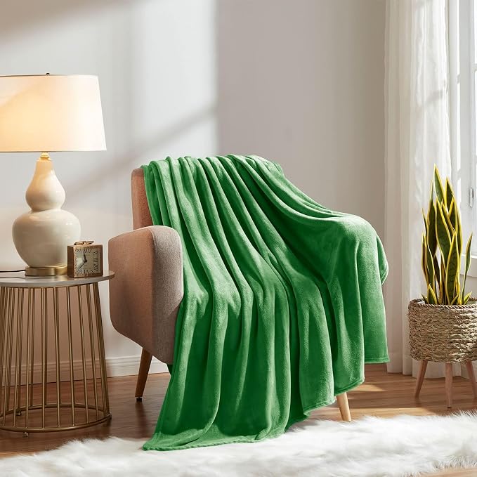 KMUSET Fleece Blanket Grey Queen Size Lightweight Cozy Plush Microfiber Solid Blanket Factory Shop