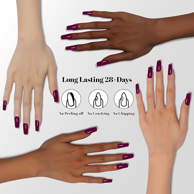 YTD Likomey Plum Gel Nail Polish,15ml Wine Purple Salon Home DIY Manicure and Pedicure Eggplant Fall Winter UV Color Varnish,CS479