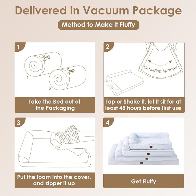 EHEYCIGA Memory Foam Dog Bed, Large Orthopedic Dog Bed, Washblue | Washable Removable Cover, Waterproof Flat Pet Sofa Couch with Nonskid Bottom, 44x32x6.5