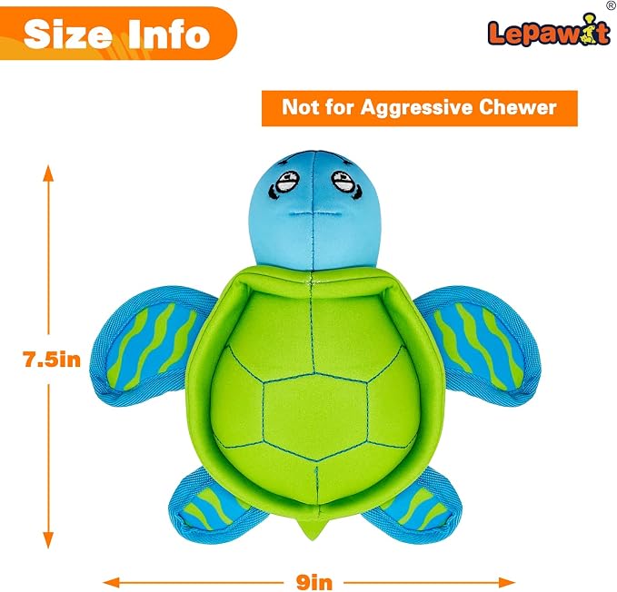 Dog Pool Toys, Floating Water Toys for Dogs, Squeaky Dog Toys for Water or Pool, Outdoor Beach Interactive Dog Toys for Small and Medium Dogs – Turtle