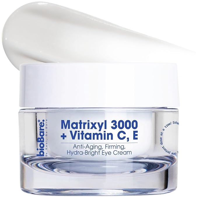 Matrixyl 3000 + Vitamin C & E Eye Cream – Anti-Aging Peptide Eye Treatment for Wrinkles, Dark Circles & Puffiness – Hydrating Cream with Hyaluronic Acid, AHAs & Botanical Oils – 15ml