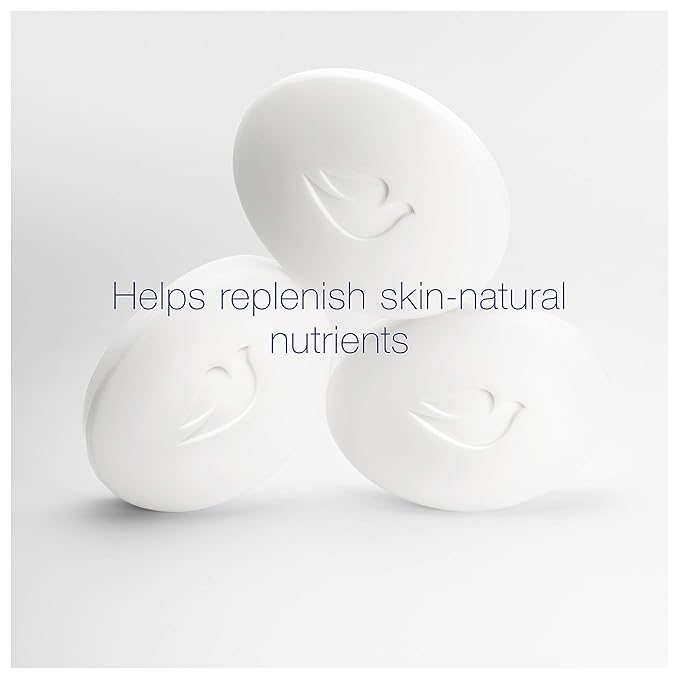Dove Beauty Bar Gently Cleanses and Nourishes Sensitive Skin Effectively Washes Away Bacteria While Nourishing Your Skin, White, 3.75 Oz, 6 Count
