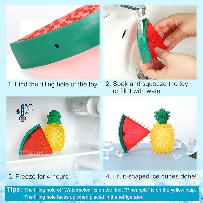 Pawaboo Pet Teether Cooling Chew Toys, Freezable Teething Toy for Puppies