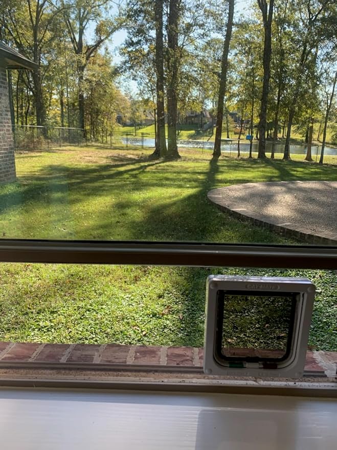 Custom Cat Door Window Insert - Plexiglass | Insulated & Weather-Sealed | Tool-Free Install for Horizontal & Vertical Windows | Microchip Lock Options | Made in USA | Small Dogs & Pets