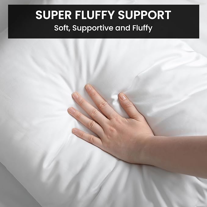 Foamily Couch Pillows Inserts 16x16 (Set of 2) Premium Decorative Pillows for Couch, Bed & Living Room, Soft Fluffy Throw Pillow Inserts for Home Décor