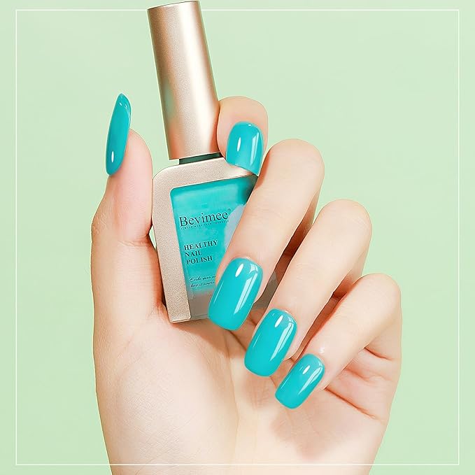 Quick Dry Nail Polish, Pastel Green Nail Lacquer Regular Fast Dry Fingernail Polish Bulk Non Gel Long-Lasting DIY Salon Gift for Women
