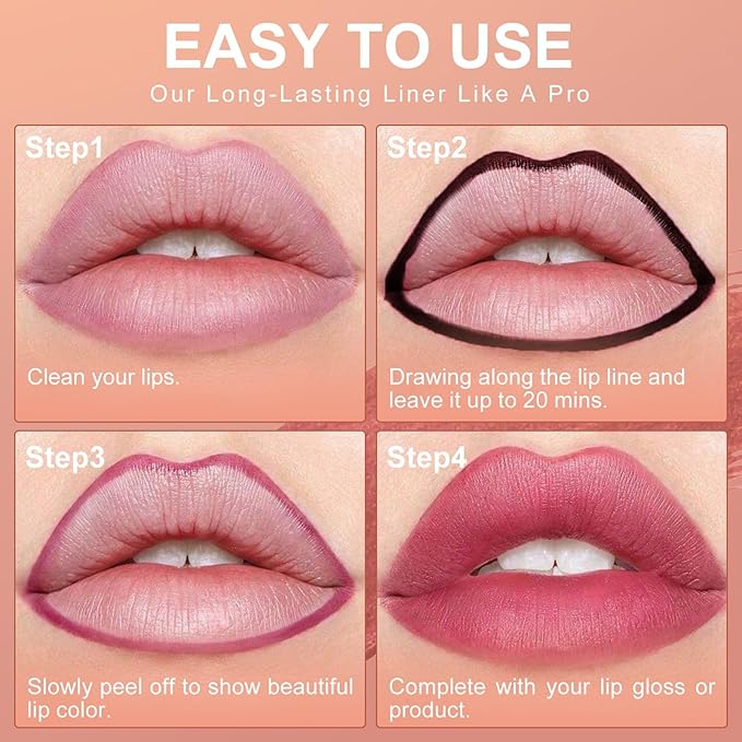 OETUIOW Lip Stain, Lip Gloss Lightweight Waterproof Stay on All Day, Smudge-proof Natural Finish, Vegan & Cruelty-Free, Stocking Stuffers for Teen Girls (Coral)