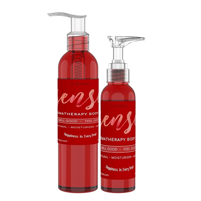 Sense Relaxing Organic Body Oil | Every Day Use Massage Oil, Aroma Therapy, Natural Skin Moisturizer |100% Hypoallergenic | Made in The USA