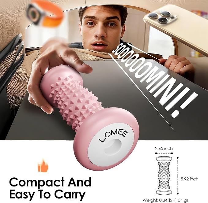 Foot Roller Massager for Plantar Fasciitis, Foot Arch and Heel Pain Relief | Deep Tissue Muscle Massage, Feet Ergonomic & Rounded Top Design