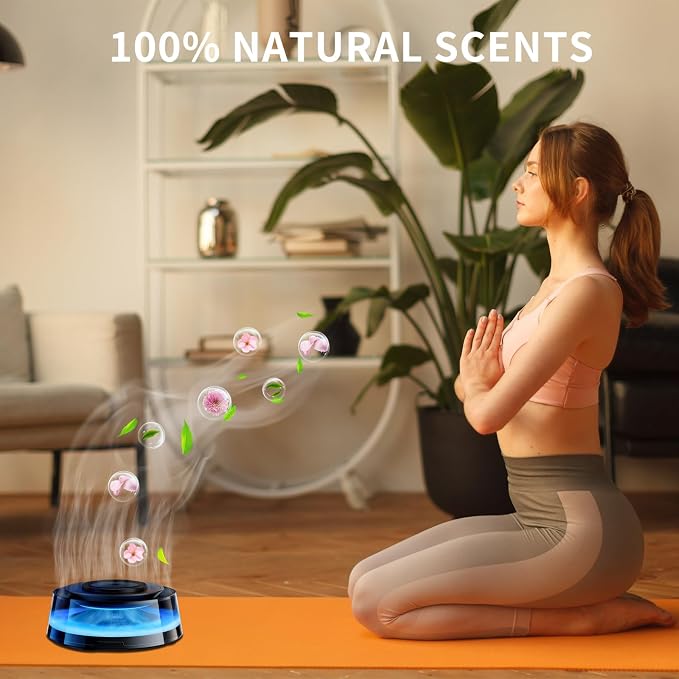 Premium Essential Oil Diffuser, 7 Color LED Aromatherapy Fragrant Oil Humidifier Vaporizer, with 2 Oils for Home Scent Aromatherapy Humidifier for Bedroom Large Room Office(Not for Car)