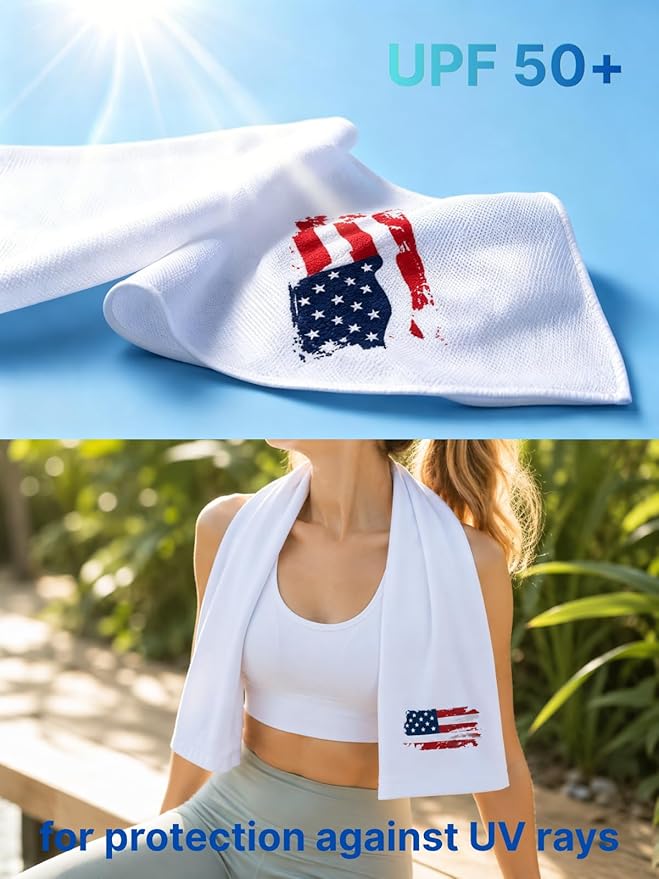 Cooling Towels for Neck and Face, 2-Pack Sports Cooling Towels for Hot Weather, World Cup 2026 Mexico, Microfiber Cooling Towel Instant Cool Ultra Soft Lightweight for Baseball Soccer Gym Yoga Golf
