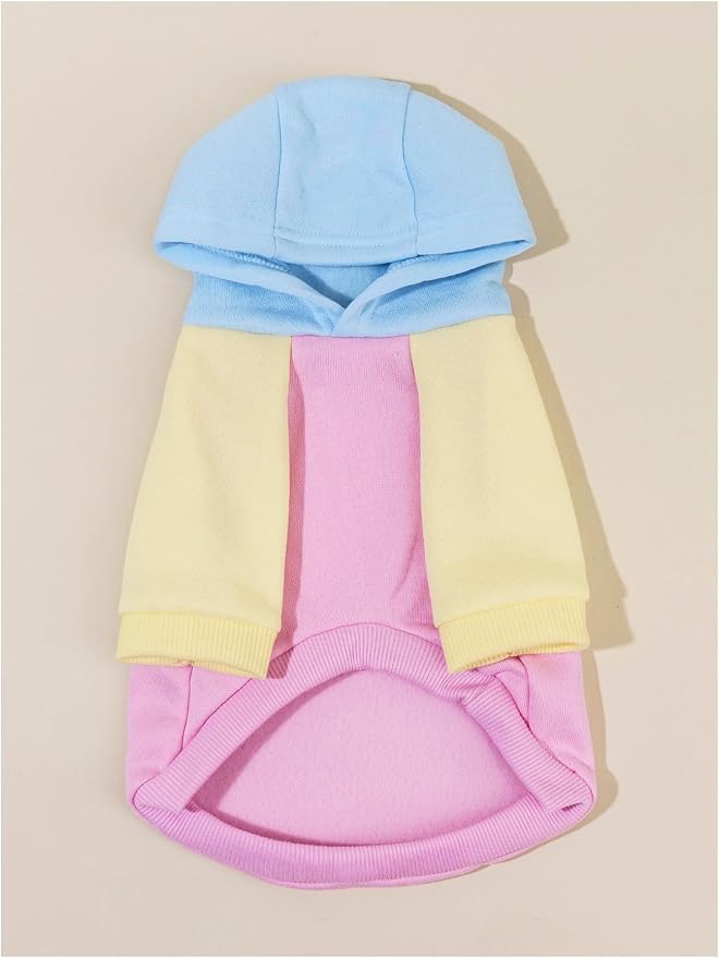 Basic Dog Hoodie Sweatshirt Puppy Sweater Warm Cat Costumes Pet Clothes for Chihuahua Puppy Kitten Small Medium Dogs Pink X-Large
