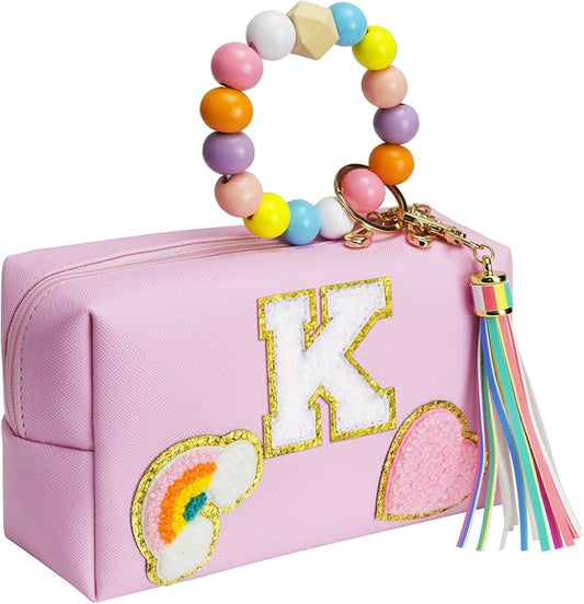 Elilier Birthday Gifts for Kids 4 5 6 7 8 9 10 11 12 year Old, Girl gifts Skin Care, Letter Pouch Cosmetic Toiletry Bag, Personalized Gift for Girl, Gift Bags