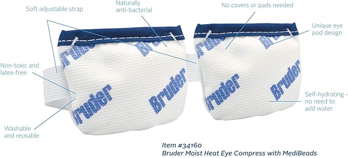 Bruder Dry Eye Care Bundle (Moist Heat Eye Compress/Hygienic Eyelid Sheets)