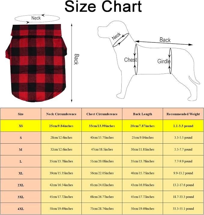 Tongcloud 3 Pack Plaid Puppy Cat Shirt Cute Dog Shirts for Small Dogs and Cats - Birthday Party and Holiday Photo((Red, Blue & White,Small)