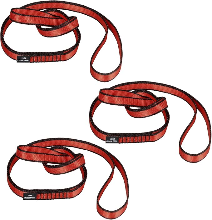 18MM Nylon Climbing Sling Runner 23KN CE2008/EN566 Strong Webbing Straps for Rock Climbing,Mountaineering, Rappelling, Swing, Yoga Hammock etc