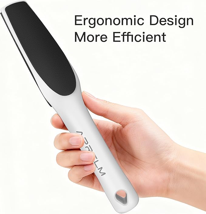 AprElm 3-Sided Nano Glass Foot Callus Remover, Professional 3-in-1(Coarse, Medium, Fine) Foot File, Pedicure Tools for Feet Hard Skin Smooth Polishing (White)