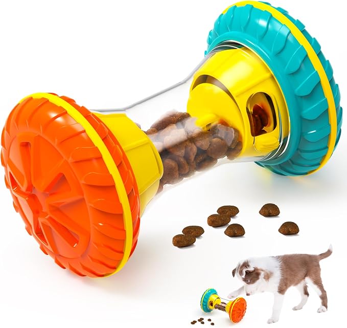 BoYoYo Interactive Dog Toys, Dog Puzzle Toys for Smart, Dog Enrichment Toy to Keep Them Busy, Treat Dispensing Toy Slow Puzzles Feeder, Yellow