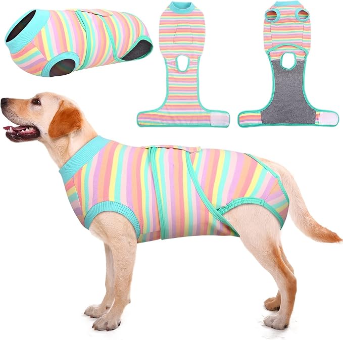 Kuoser Recovery Suit for Dogs Cats, Soft Dog Surgery Suit Female Male Spay | Professional Dog Onesie for Surgery, Substitute E-Collar & Cone, Prevent Licking Dog surgical suit Pet Neuter Suit