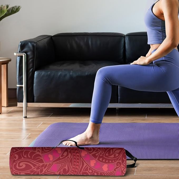 Yoga Mat Bag with Adjustable Shoulder Strap and Handle Zipper, 30in Wide x 6.3in Diameter for Yoga Mat Storage