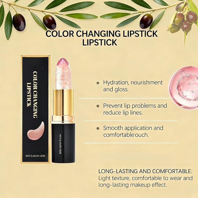 MOYEE Color-Changing Lipstick - Long-Lasting, Non-Transfer, Moisturizing & Nourishing, 3.5g