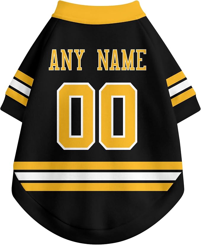 Boston Dog Clothes Personalized Pet T Shirt for Dogs Gift | Custom Name Number Jersey Style Pet Shirt for Dog