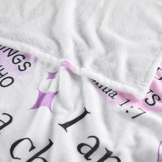 Christian Gifts for Women – “I Am a Child of God” Scripture Blanket with Bible Verses, Soft Fleece Religious Throw, Inspirational Faith Gift for Girls & Teens, Baptism, Birthday