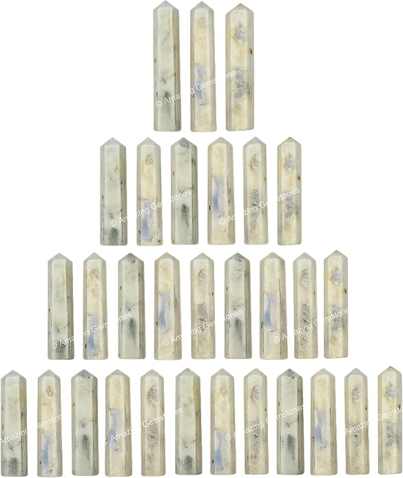 Amazing Gemstone Crystal Points Bulk Healing Crystals & Stones - Premium Single Terminated Healing Wand Point Bulk Crystals for Crafts, Crystal Grid, DIY Work
