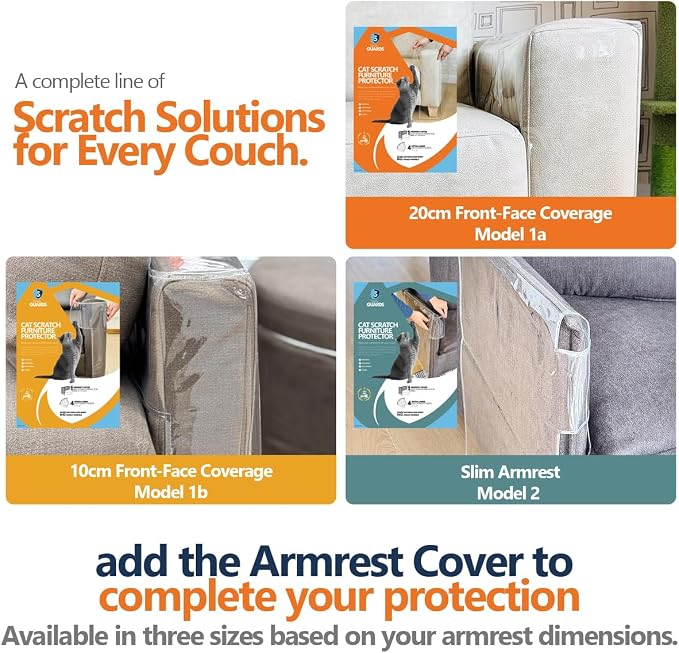 Cat Scratch Furniture Protector, 12-Pack Double-Sided Couch Protector from Cat Claws — Sticky Anti-Scratch Training Tape Sheets for Sofa, Door & Corner, Clear Cat Deterrent