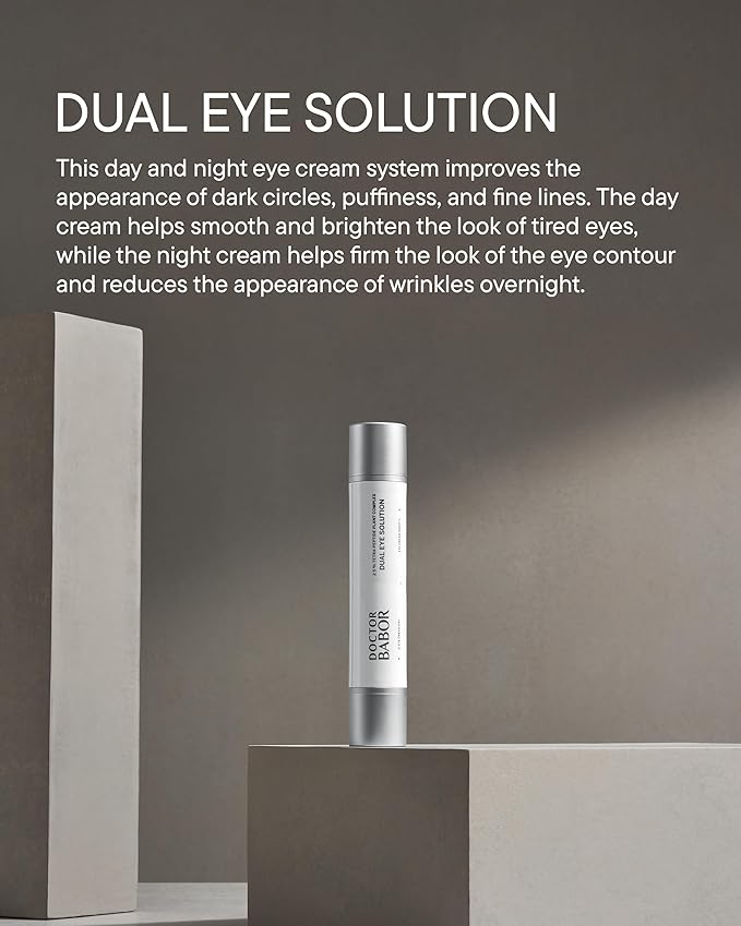 BABOR DOCTOR Lifting Dual Eye Solution, Morning & Night Eye Cream, Day Boost Complex Smooths & Firms, Night Recharge Complex Reduces Dark Circles & Under-Eye Bags, Target Crow's Feet & Wrinkles