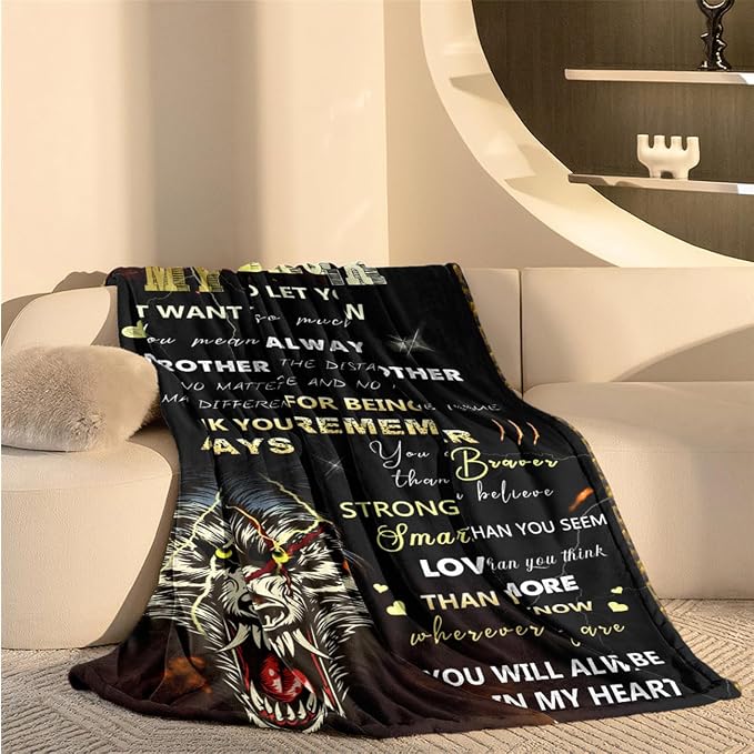 Best Brother Gifts from Sister for Birthday, Big Brother Birthday Gifts for Brother Adult from Sister,Birthday Gifts for Brothers from Sisters, 60"x80" Blanket