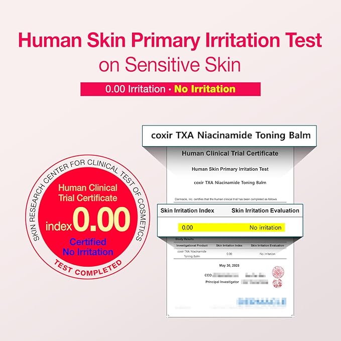 coxir TXA Niacinamide Toning Balm –4% Niacinamide+3% Tranexamic Acid | Clinically Tested, No Irritation |Uneven Tone Care | Mild Deep Hydration Cream with Squalane | Korean Skincare 40ml1.35 fl.oz]