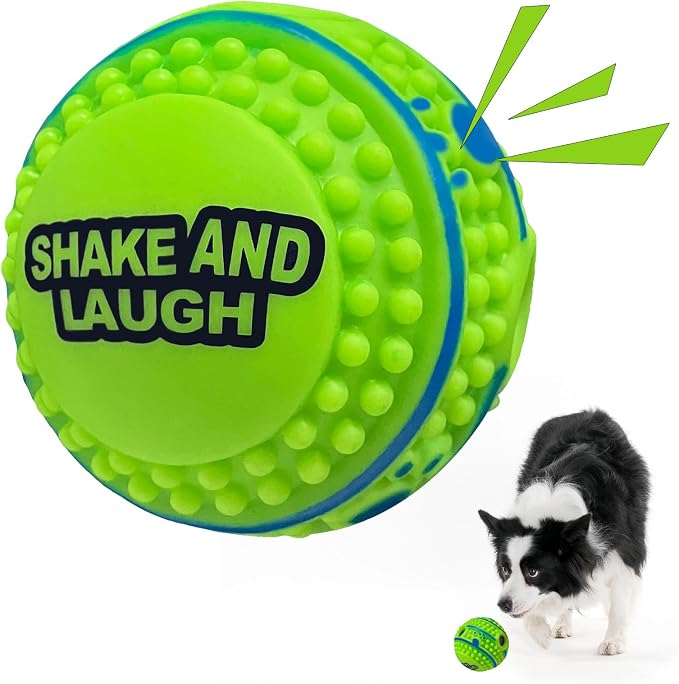 Spiky Interactive Dog Toys Ball, L, 3.94 in (10 cm) | Shaking with Gibbering Sound, Training, Teeth Cleaning, Herding, Straight