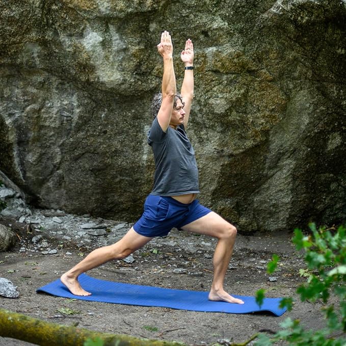 Hugger Mugger Earth Elements 5 mm Yoga Mat - Grippy Texture, Reversible, Cushion, Non-toxic Biodegradeable Material, Lightweight