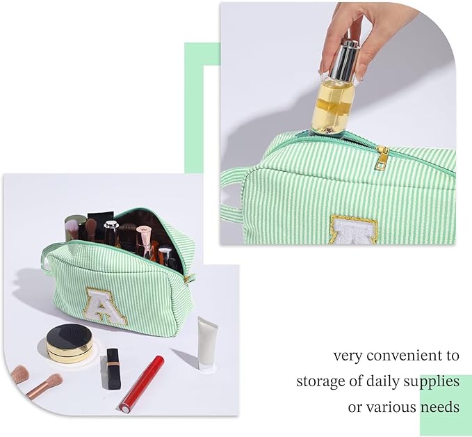 YOOLIFE Gifts for Grandma - Grandma Gifts, Great Grandma Gifts, Best Grandma Gifts, Personalized Birthday Gifts for Grandma, Monogram Initial Makeup Bag Make Up Bag for Women N