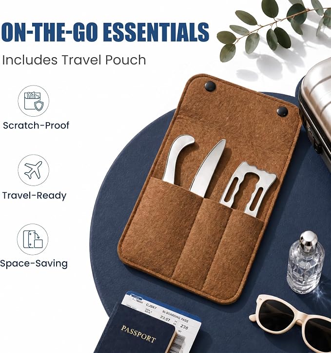 THLHKD 3 in 1 Muscle Scraper Tools Set, Stainless Steel Gua Sha Scraping Massage Tool for Physical Therapy, Sports Injury Recovery, Pain Relief Deep Tissue Massage