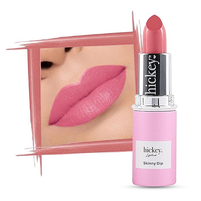 Hickey Lipstick Skinny Dip Light Pink Lipstick Refill - Long Lasting Lipstick for Women - Hydrating & Moisturizing Shade, Lip Color for Women, Gluten-Free & Vegan with Highly Pigmented