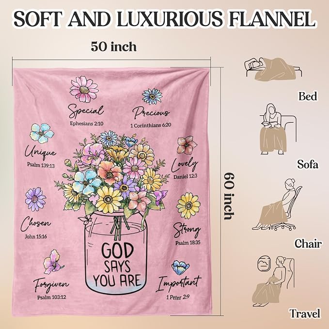 Christian Religious Gifts for Women, Pink Birthday Gifts for Women