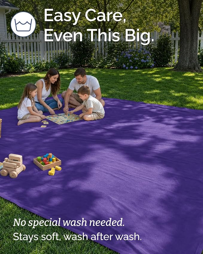 Ultra Soft Fleece Blanket Giant Blanket Size - Flannel Fleece Luxury Blanket - Lightweight for Couch Bed Chair - Thick, Warm and Breathable - All Season Cozy, Purple Haze